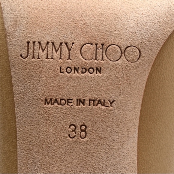 Jimmy Choo Anouk Beige Leather Stiletto Heels - Picture 12 of 12